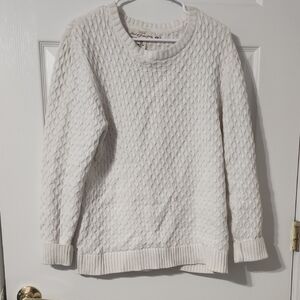 H&M Cream Cable Knit Crewneck Sweater
